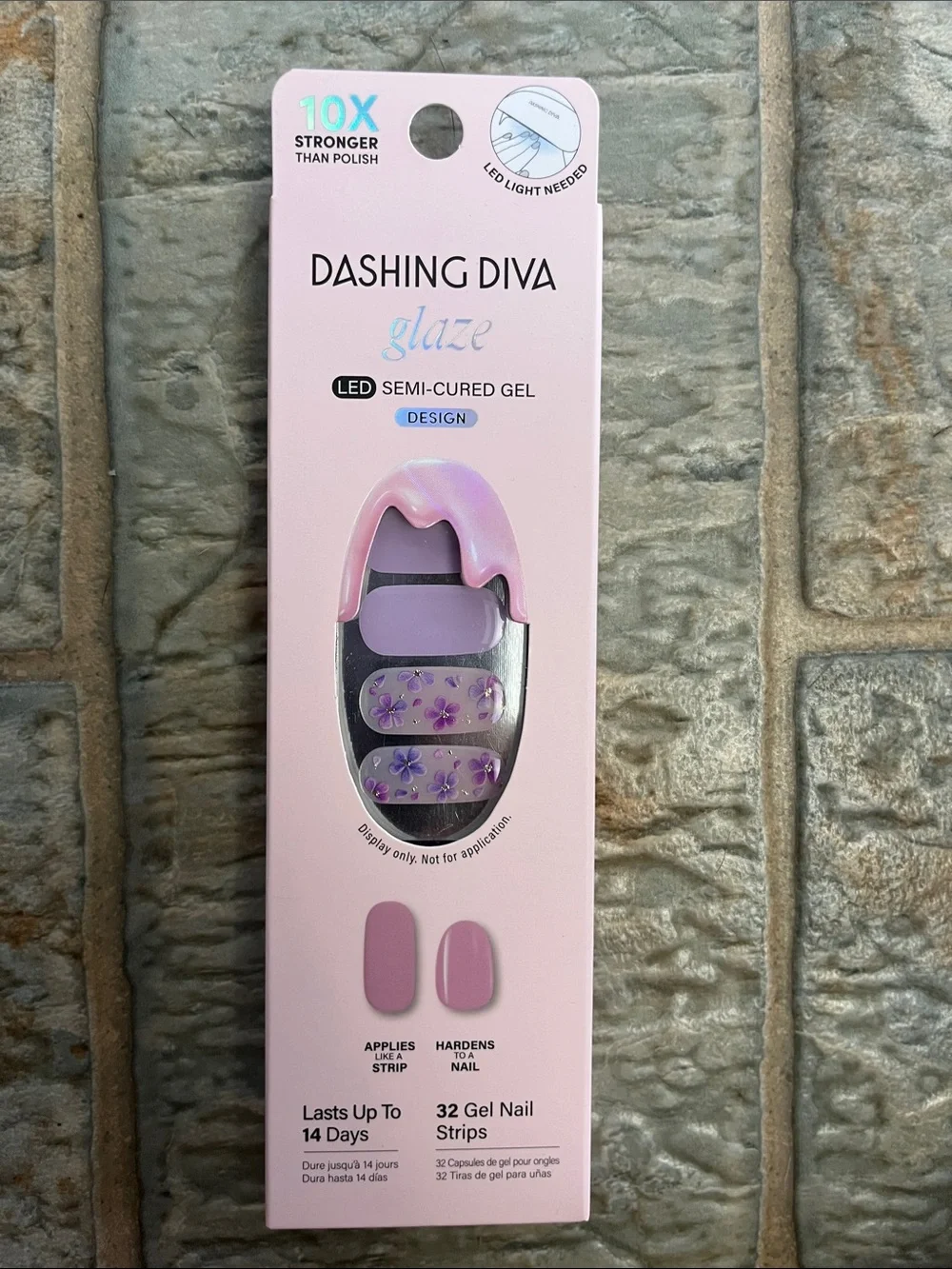 SUNONE Pink LED Nail Lamp with Dashing Diva Nail Kit